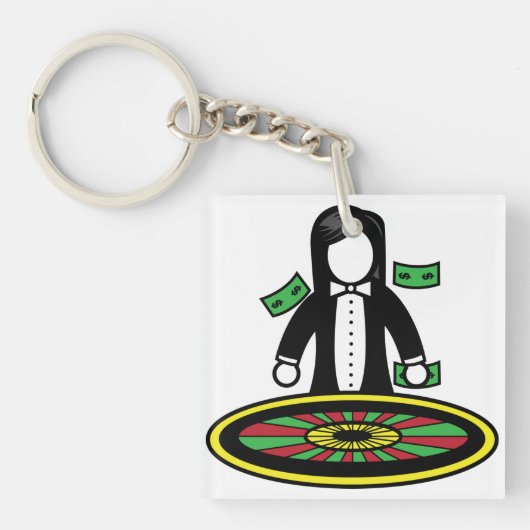 Roulette Dealer Sleutelhanger (Voorkant)