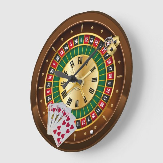 roulette en kaartenmuurklok grote klok (Hoek)