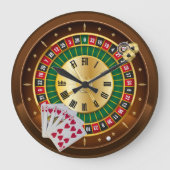 roulette en kaartenmuurklok grote klok (Voorkant)