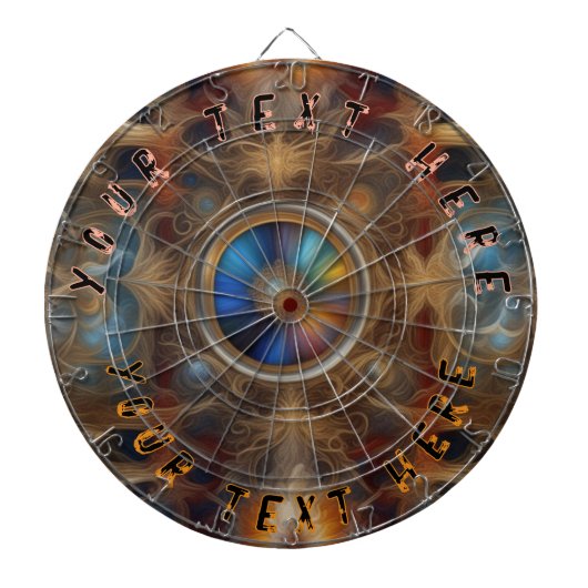 Roulette met aangepaste tekst en bovenste achtergr dartbord (Voorkant)