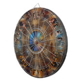 Roulette met aangepaste tekst en bovenste achtergr dartbord (Voorkant Rechts)