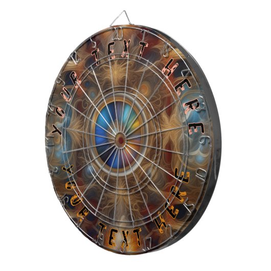 Roulette met aangepaste tekst en bovenste achtergr dartbord (Voorkant Rechts)