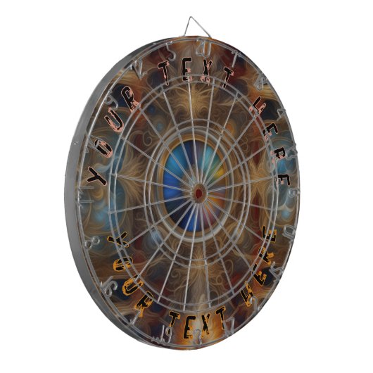 Roulette met aangepaste tekst en bovenste achtergr dartbord (Voorkant Links)