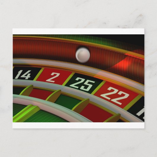 Roulette Rulet Casino Game Briefkaart (Voorkant)