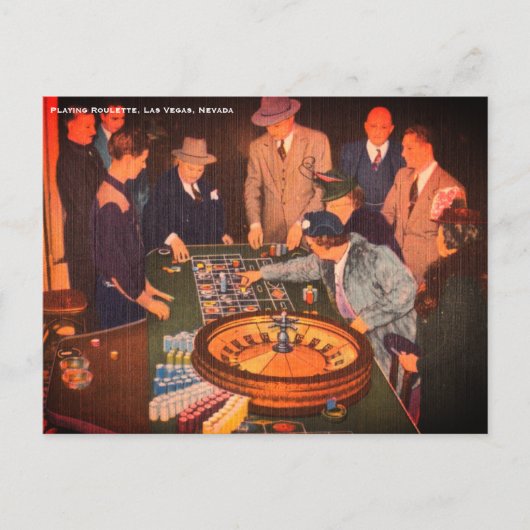 Roulette Scene, Las Vegas, Nevada Briefkaart (Voorkant)