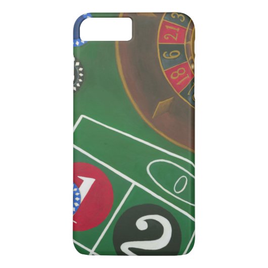 Roulette-tabel met chips en wiel Case-Mate iPhone case (Achterkant)
