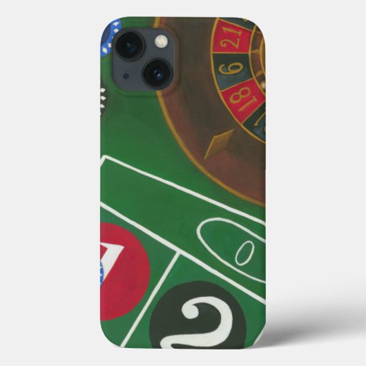 Roulette-tabel met chips en wiel Case-Mate iPhone case (Achterkant)