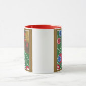 Roulette-tabel met chips en wiel mok (Midden)