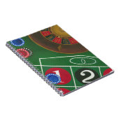 Roulette-tabel met chips en wiel notitieboek (Rechterzijde)