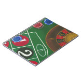 Roulette-tabel met chips en wiel notitieboek (Linkerzijde)