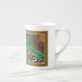 Roulette-tabel met chips en wiel porselein kop (Rechts)