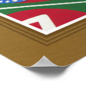 Roulette-tabel met chips en wiel poster (Hoek)