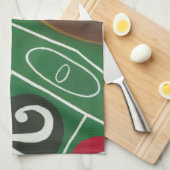 Roulette-tabel met chips en wiel theedoek (Quarter Fold)