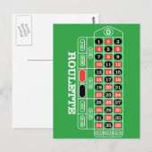 Roulette Table - Casino Gamble to Win Briefkaart (Voorkant / Achterkant)