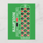 Roulette Table - Casino Gamble to Win Briefkaart (Voorkant)