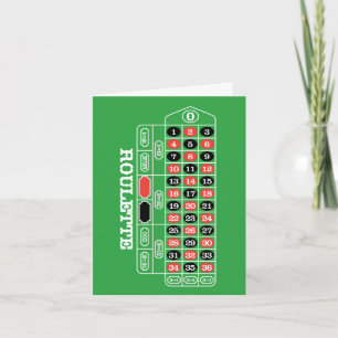 Roulette Table - Casino Gamble to Win Card Kaart