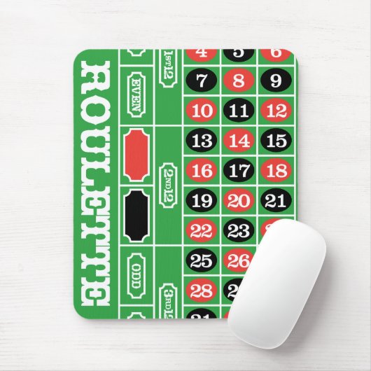 Roulette Table - Casino Gamble to Win Muismat (Met muis)
