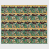 Roulette Table Casino Game, Gambling Chips Cadeaupapier (Vlak)