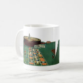 Roulette Table Casino Game, Gambling Chips Koffiemok (Voorkant links)