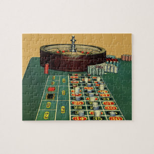 Roulette Table Casino Game, Gambling Chips Legpuzzel