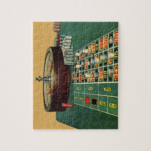  Roulette Table Casino Game, Gambling Chips Legpuzzel (Verticaal)