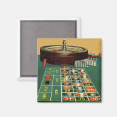 Roulette Table Casino Game, Gambling Chips Magneet (Voorkant / Achterkant)