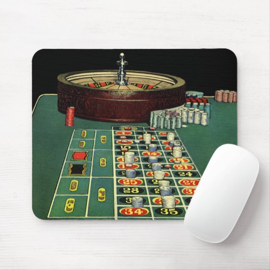  Roulette Table Casino Game, Gambling Chips Muismat (Met muis)