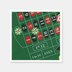 Roulette Table Casino Paper Napkin set Servet