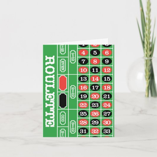 Roulette tafel - Casino gokken om te winnen Kaart (Voorkant)