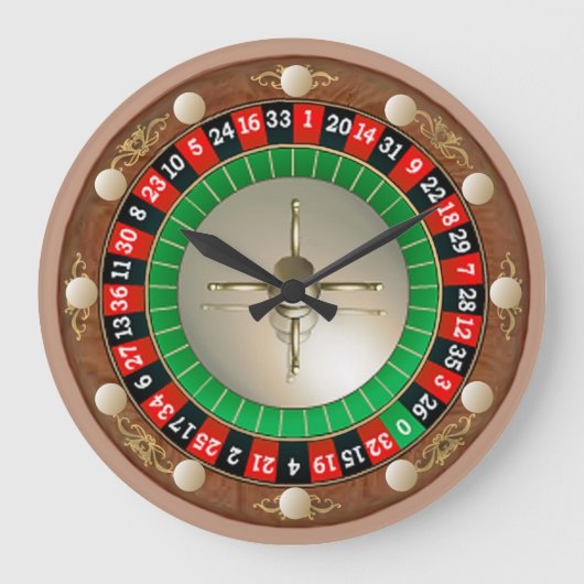 Roulette Wall-klok Grote Klok (Voorkant)