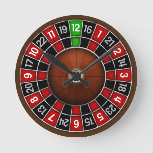 Roulette Wall-klok Ronde Klok