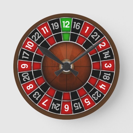 Roulette Wall-klok Ronde Klok (Voorkant)