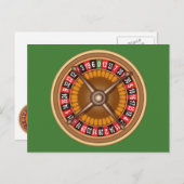 Roulette Wheel aangepast briefkaart (Voorkant / Achterkant)