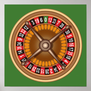 Roulette Wheel aangepast poster
