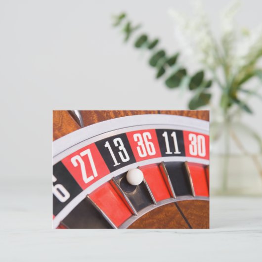 Roulette Wheel Closeup Briefkaart (Staand voorkant)