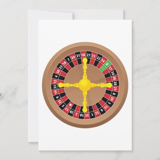 Roulette Wheel Invitations Kaart (Voorkant)