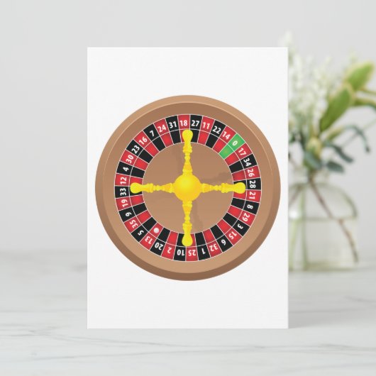 Roulette Wheel Invitations Kaart (Staand voorkant)