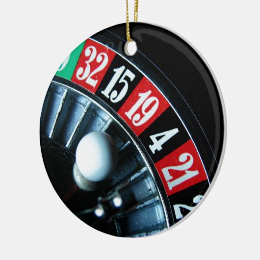 Roulette Wheel Keramisch Ornament (Links)