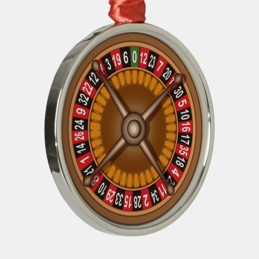 Roulette Wheel Metalen Ornament (Rechts)