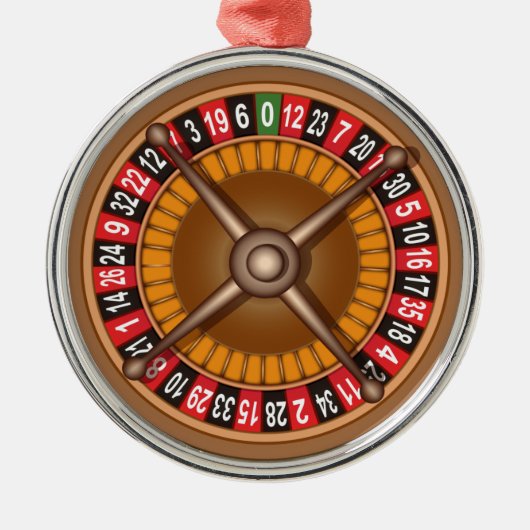 Roulette Wheel Metalen Ornament (Voorkant)