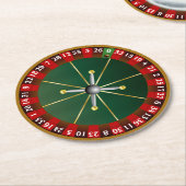 Roulette Wheel Ronde Kartonnen Onderzetter (Gebogen)