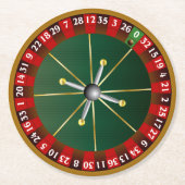 Roulette Wheel Ronde Kartonnen Onderzetter (Voorkant)