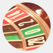 Roulette Wheel Ronde Sticker (Voorkant)
