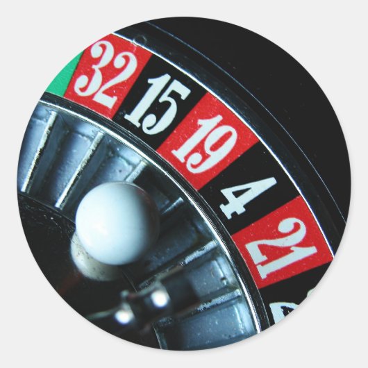 Roulette Wheel Ronde Sticker (Voorkant)