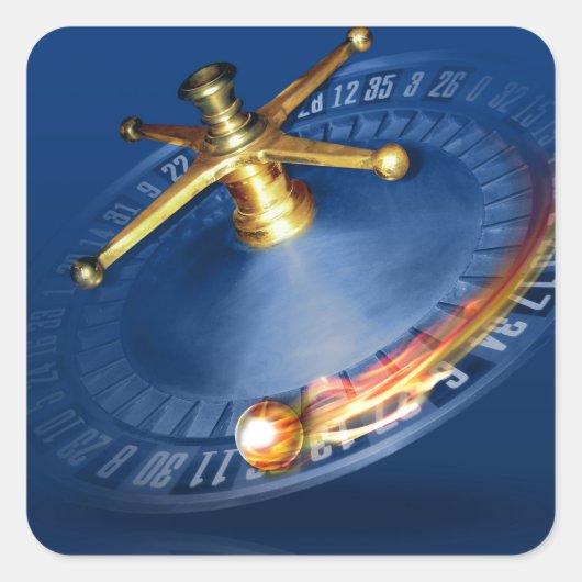 Roulette Wheel Vierkante Sticker (Voorkant)