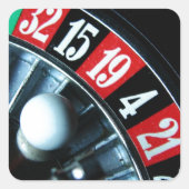Roulette Wheel Vierkante Sticker (Voorkant)