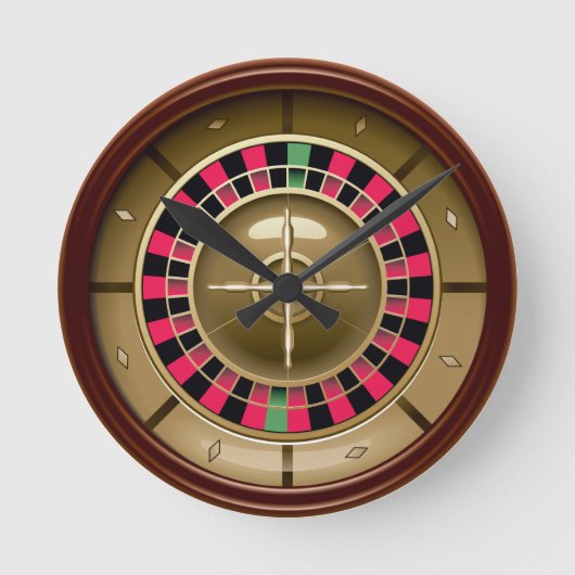 Roulette Wheel Wall Clock (zonder getallen) Ronde Klok (Voorkant)