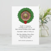 Roulette Wheel, Wreath Holiday Uitnodiging (Staand voorkant)