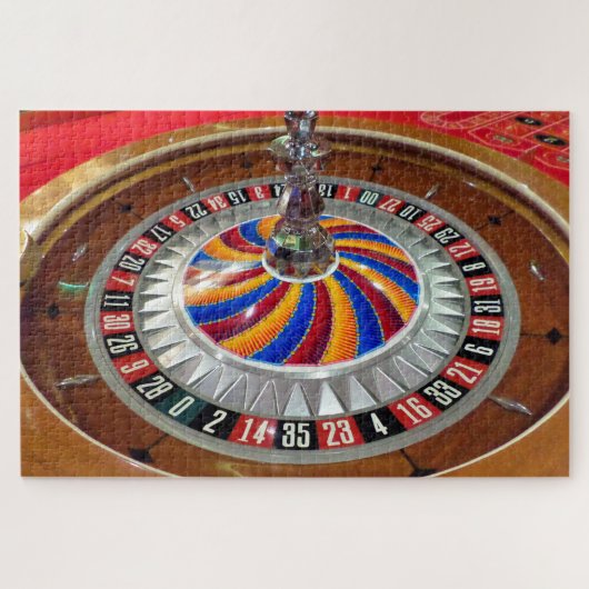 Roulette-wiel in casino legpuzzel (Horizontaal)
