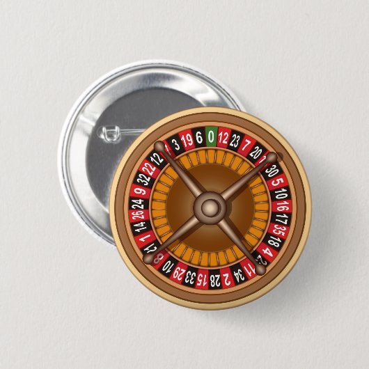 Roulette wielknop ronde button 5,7 cm (Voorkant /achterkant)